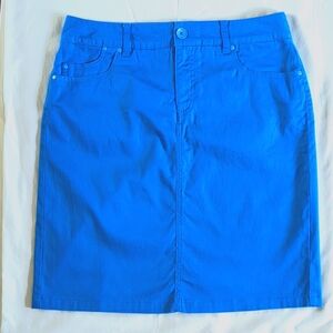 Bandolino Bright Blue Denim Skirt Size 8